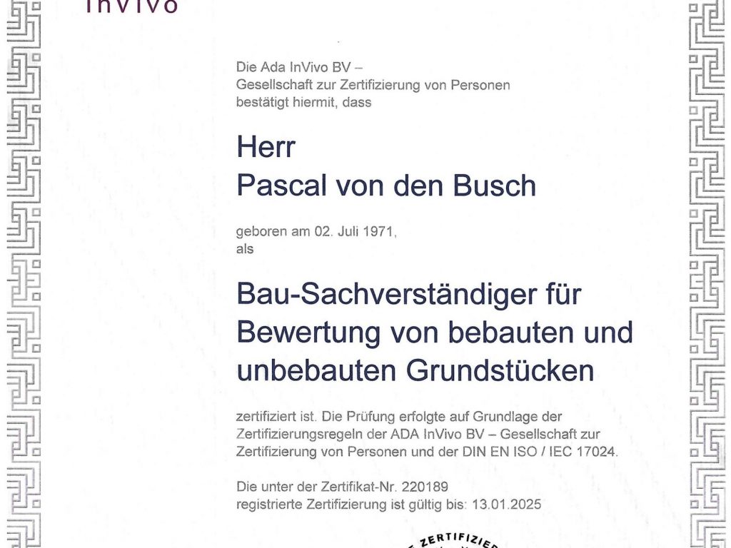 Bausachverständiger 17024