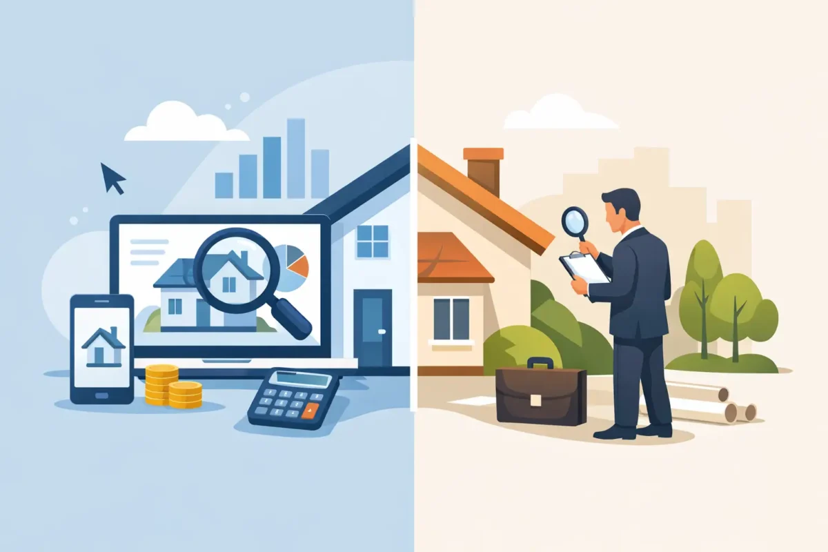 Online Immobilienbewertung oder Gutachter?